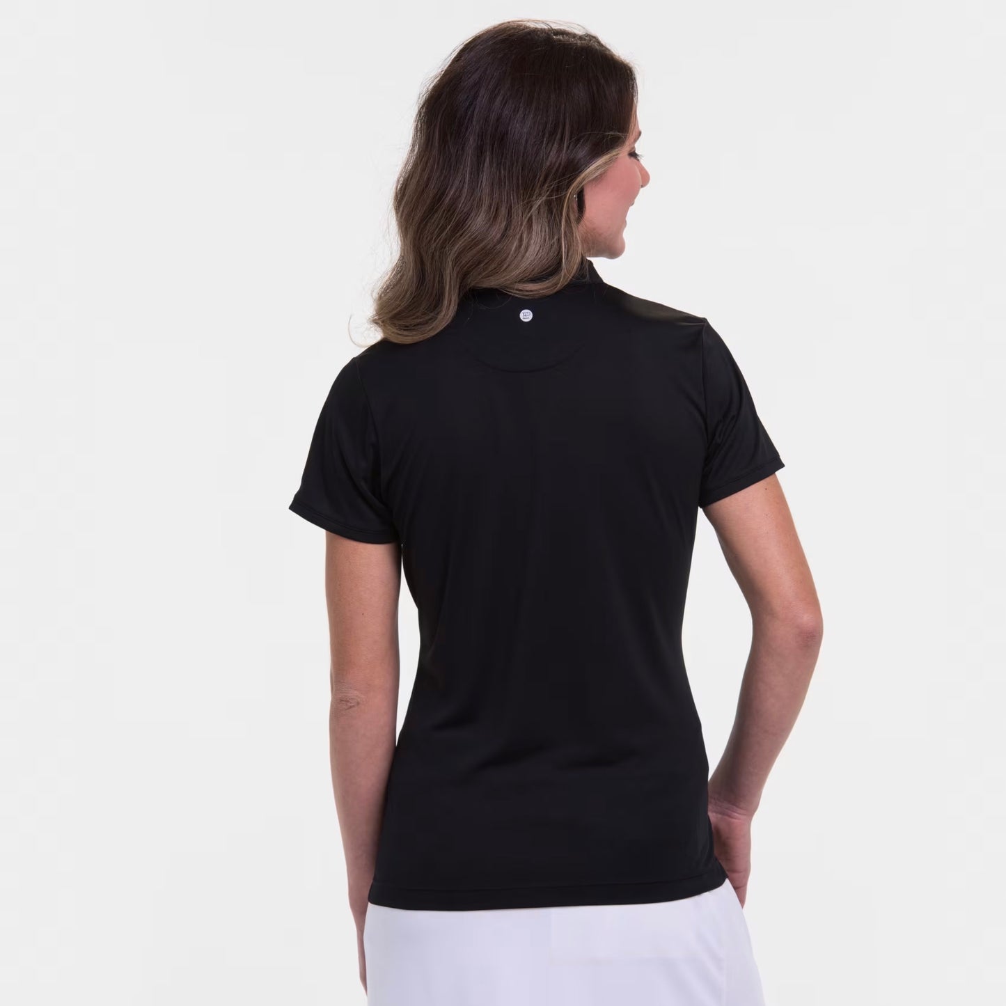 SHORT SLEEVE CONVERTIBLE ZIP MOCK POLO