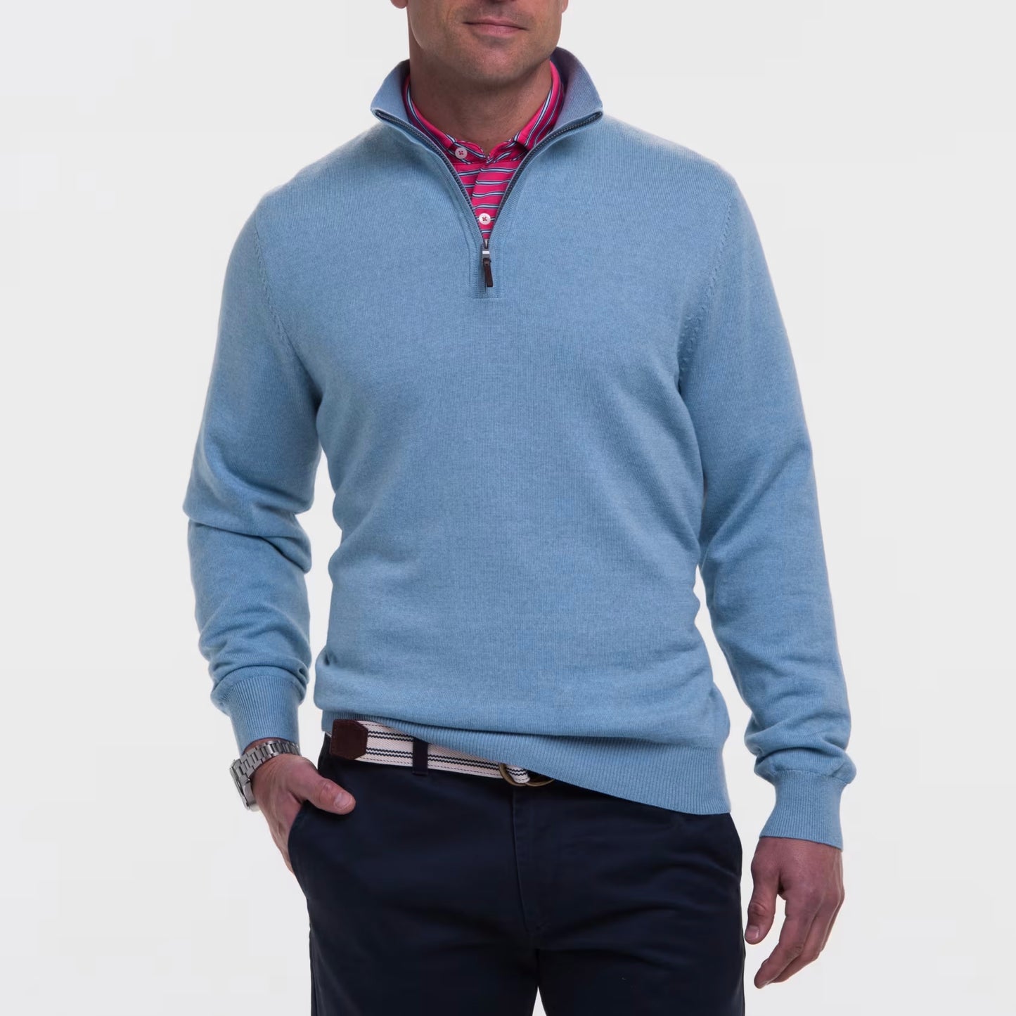 BARUFFA MERINO QUARTER ZIP WINDSWEATER