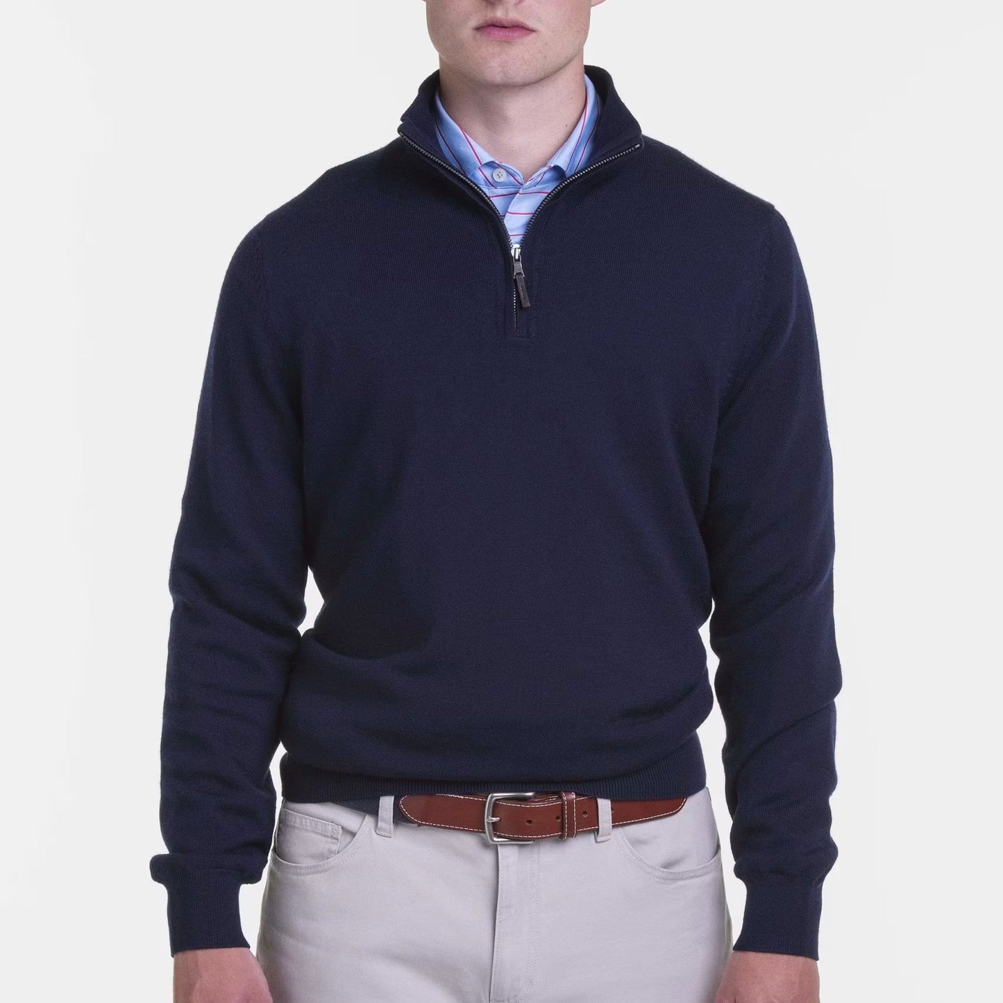 BARUFFA MERINO QUARTER ZIP WINDSWEATER